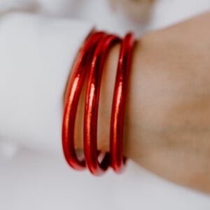 Striking Red Traditional Bracelet Set